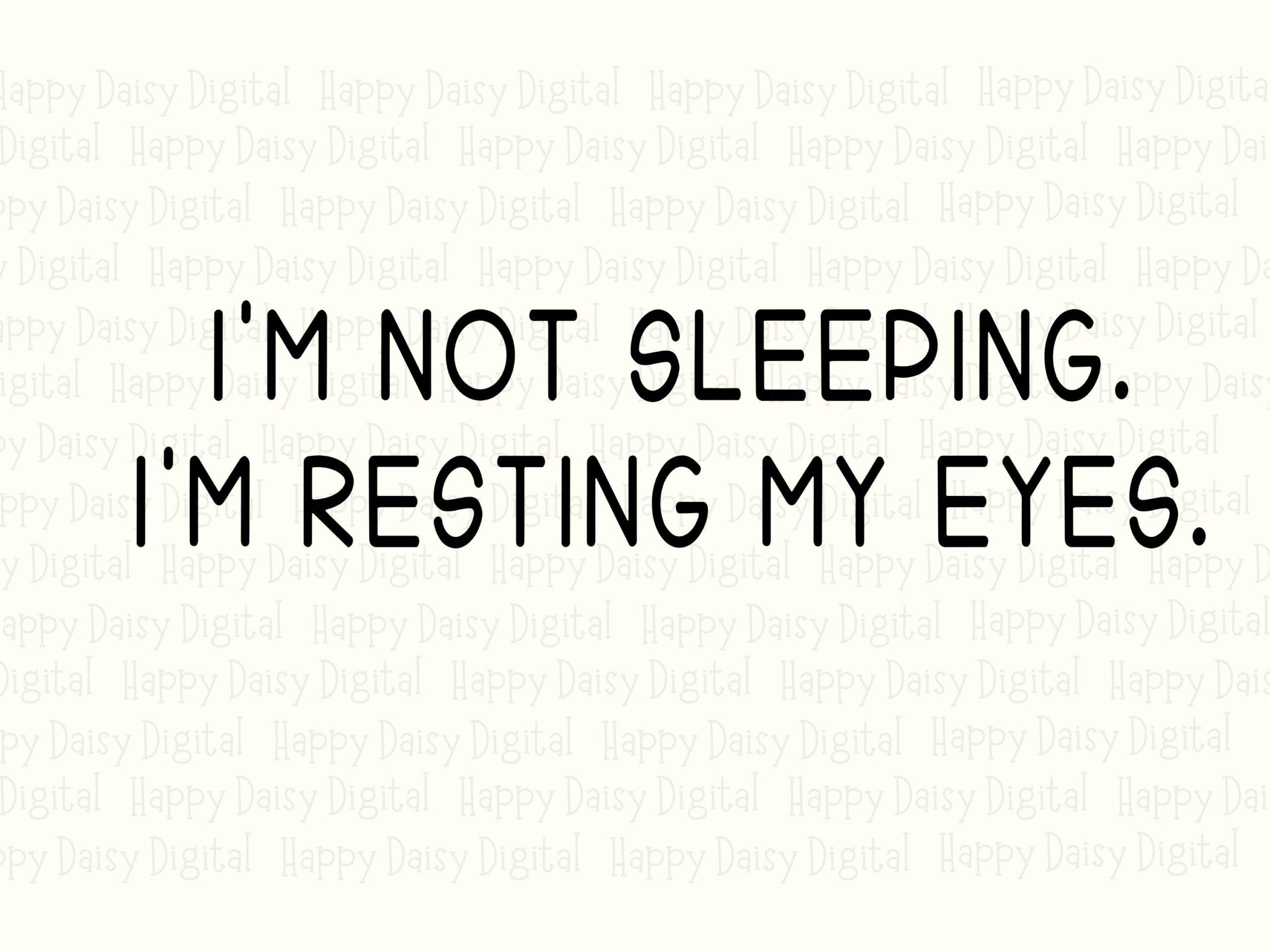 Resting My Eyes, Nap Humor SVG PNG Bundle | Typewriter Quote, Digital Files - Commercial License, POD - Image 2