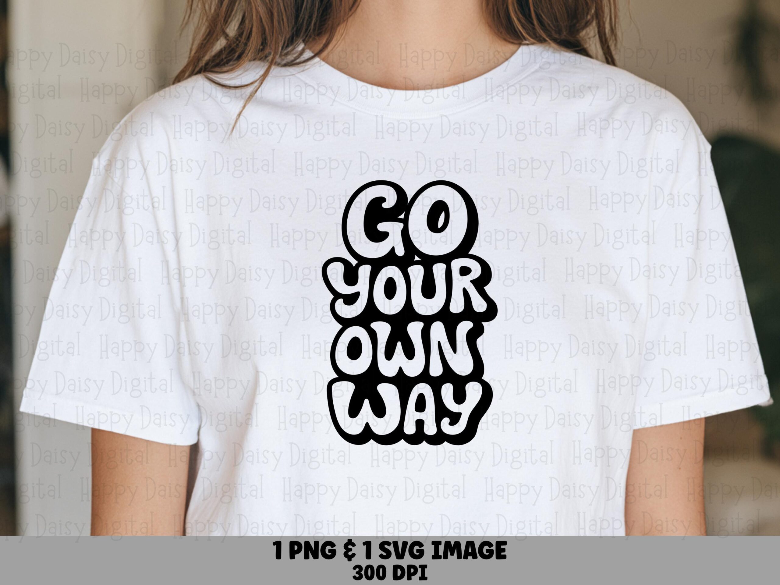 Go Your Own Way, Retro Groovy SVG PNG Bundle | Commercial Use, Sublimation Ready | 300 DPI, High-Res