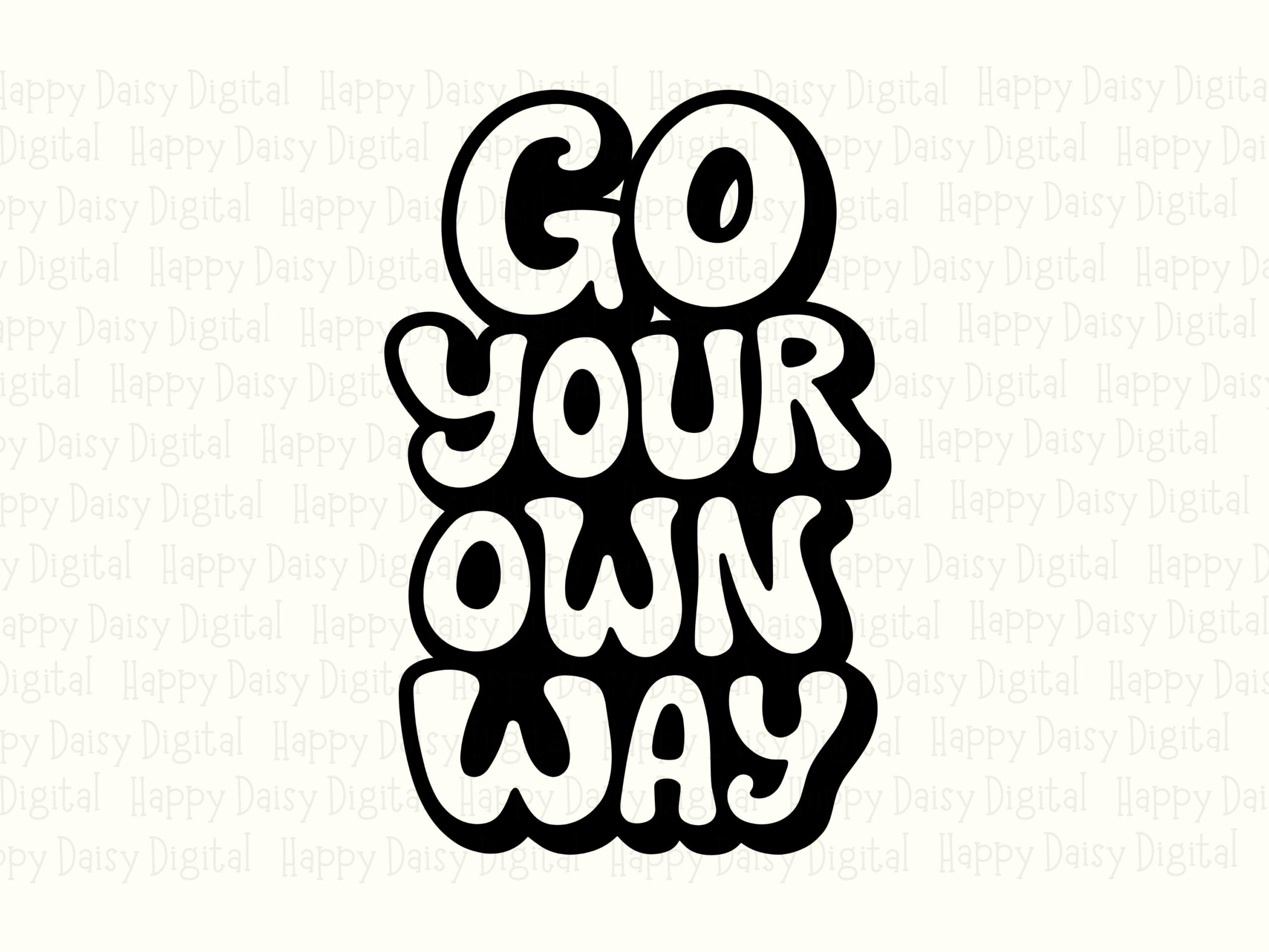 Go Your Own Way, Retro Groovy SVG PNG Bundle | Commercial Use, Sublimation Ready | 300 DPI, High-Res - Image 2