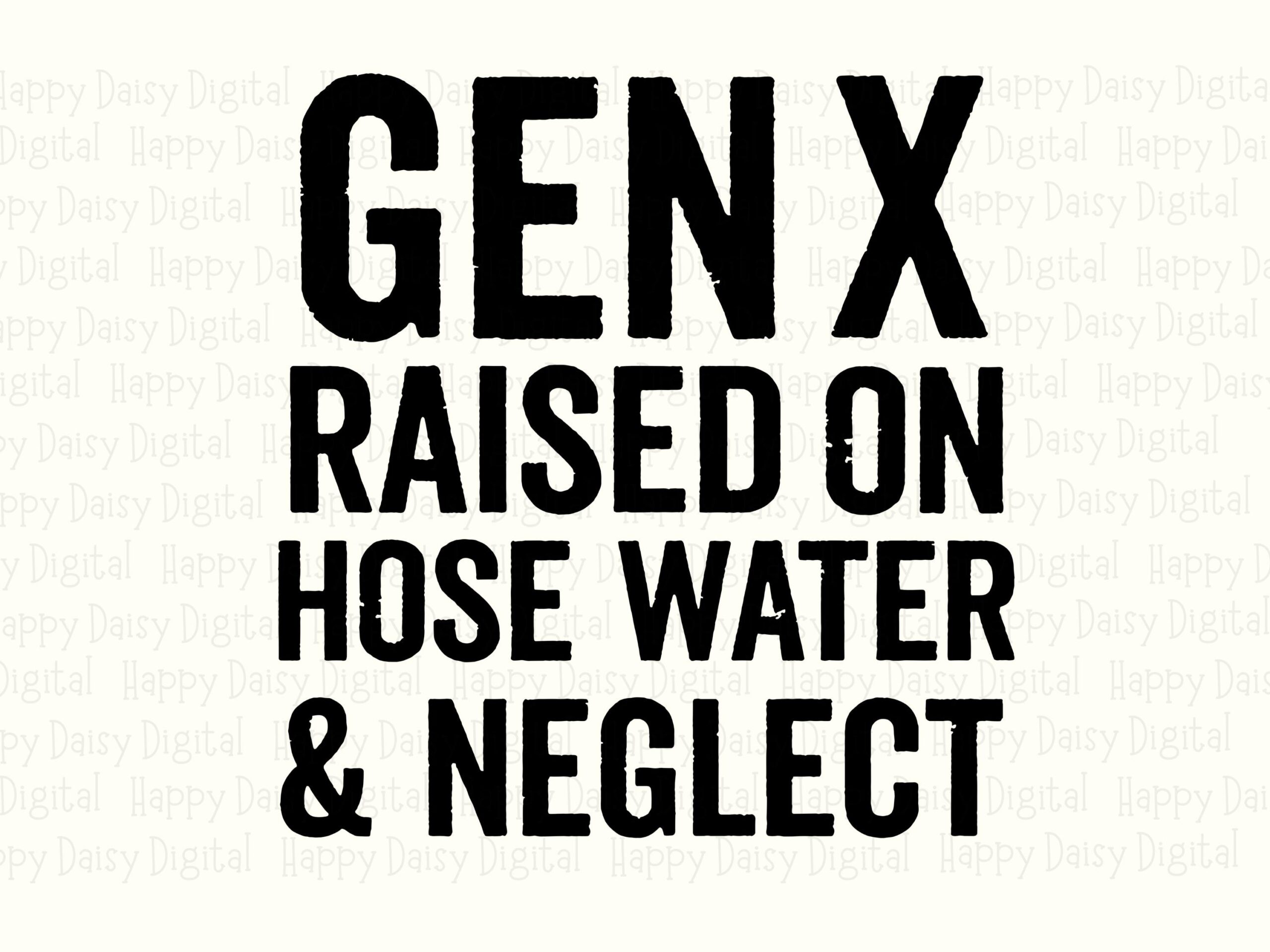 Gen X Svg, Nostalgic Quote Design | PNG Digital Bundle, Distressed Black Lettering, 300 DPI - Cricut, Sublimation, Tumblers - Image 2