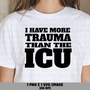More Trauma SVG, Dark Humor Design, Digital PNG File - Sublimation Ready, Commercial Use License