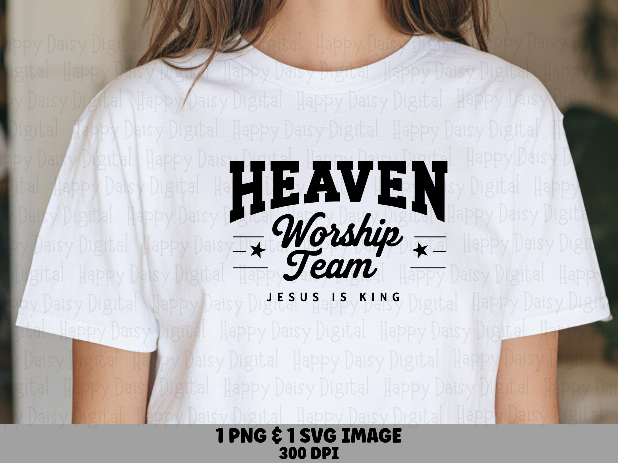 Worship Team Svg, Jesus Is King Varsity Script Design - Church Faith Png, Sublimation Ready | Commercial License