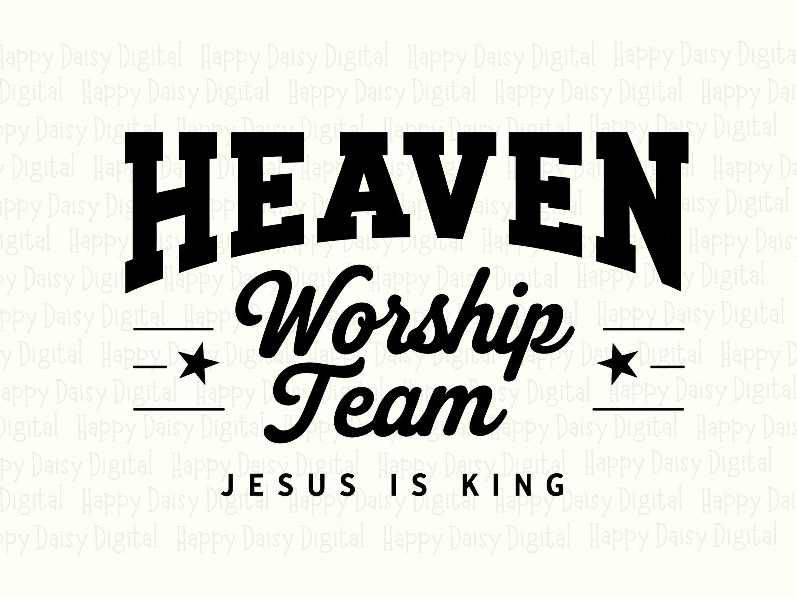 Worship Team Svg, Jesus Is King Varsity Script Design - Church Faith Png, Sublimation Ready | Commercial License - Image 2