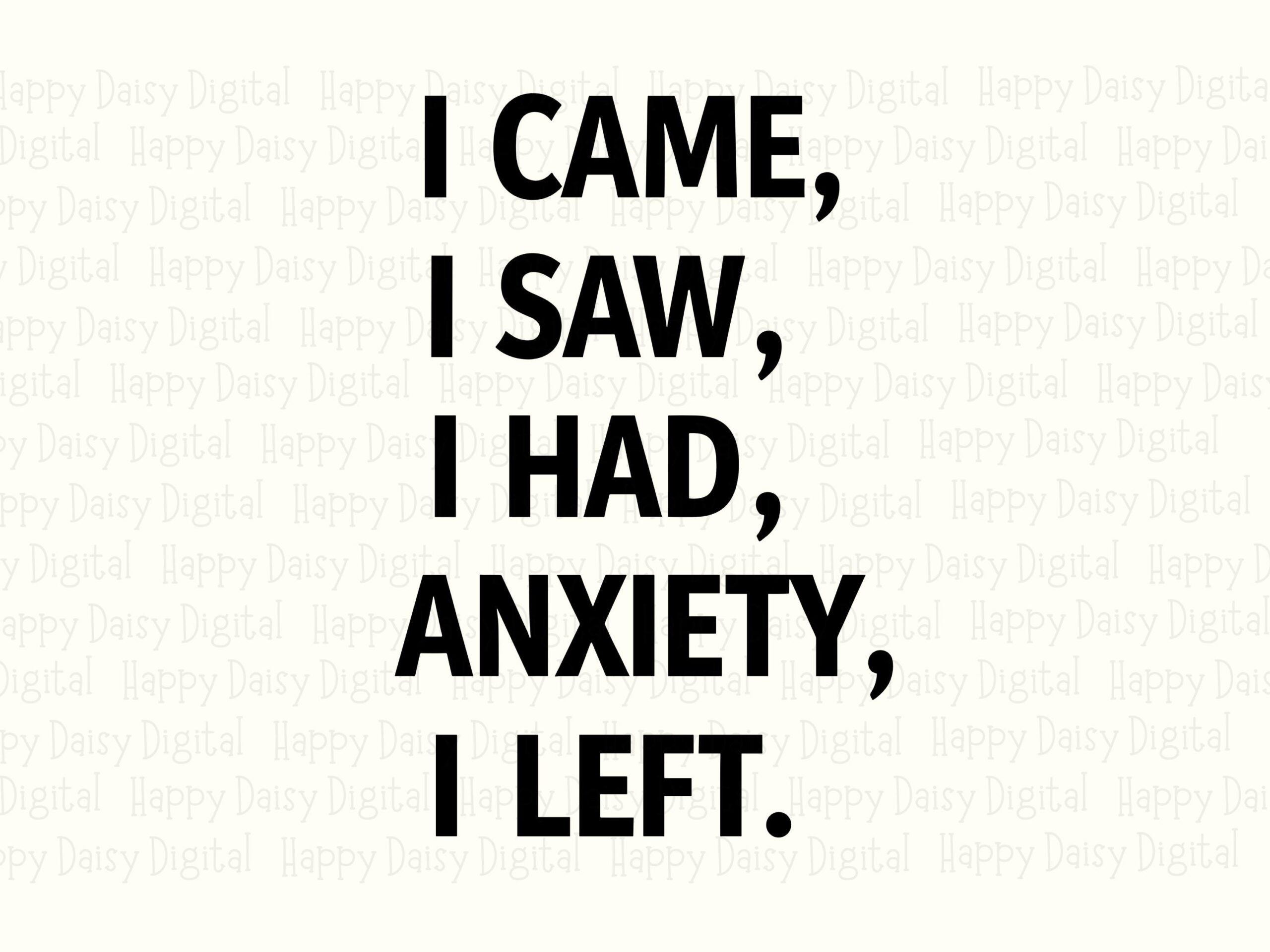 Had Anxiety Svg, Introvert Humor Design - PNG, Bold Sans-Serif Quote, Sublimation, DTF, Print-Ready - Image 2