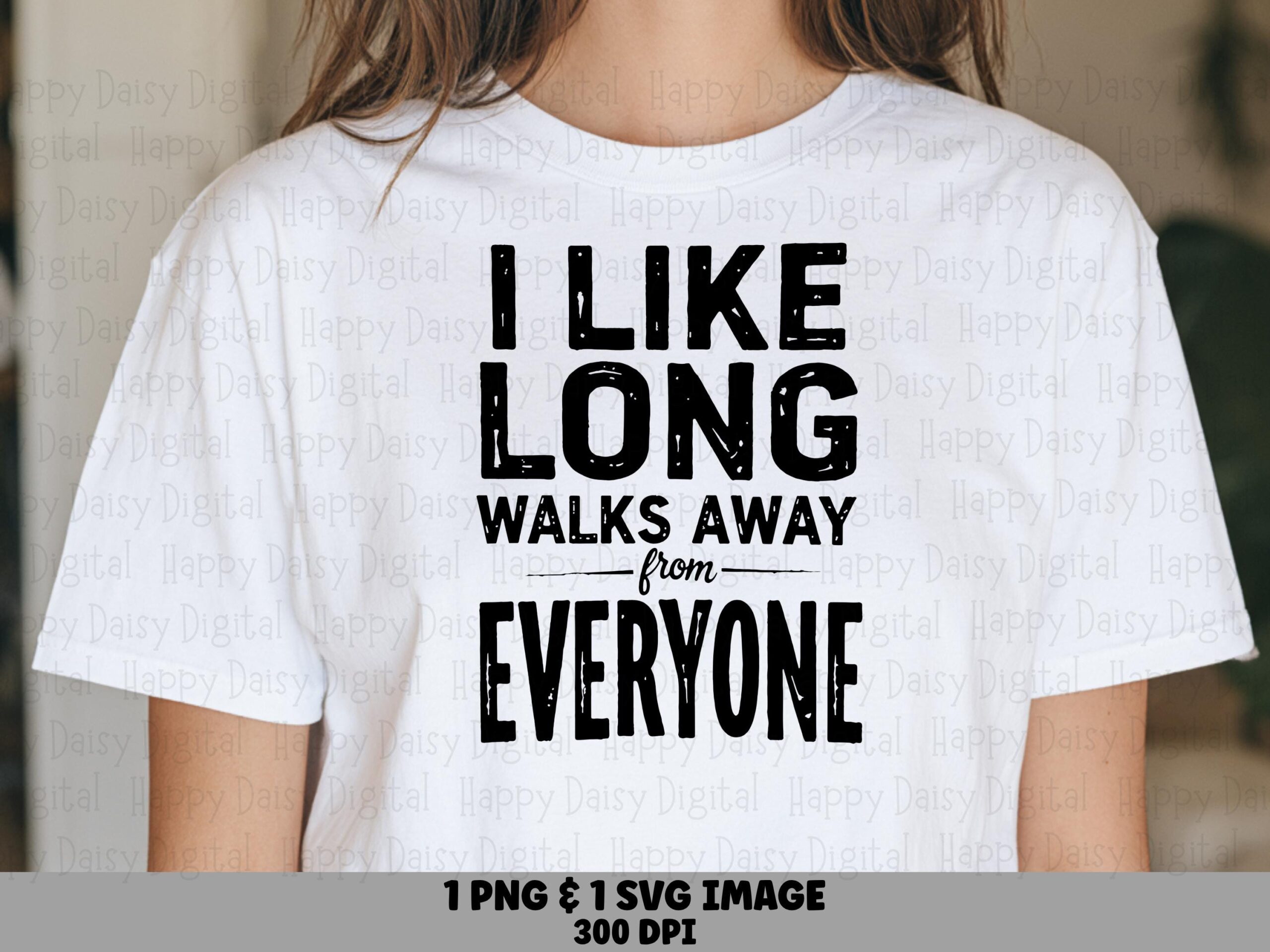 Long Walks Away, Distressed Introvert SVG PNG Bundle | Digital Download | 300 DPI, Commercial Use, Cricut Silhouette