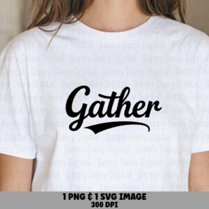 Gather Svg Script, Thanksgiving Fall Harvest Graphic, Swoosh Underline - PNG, Vector, 300 DPI License