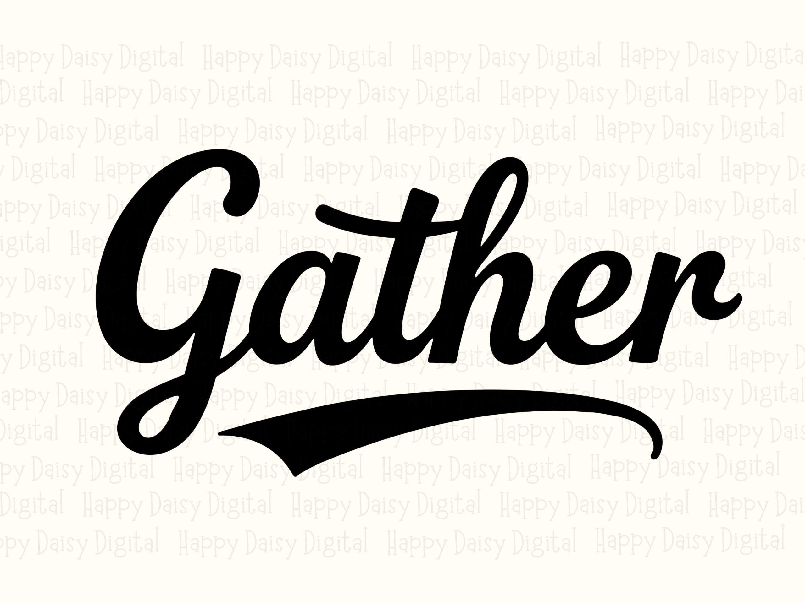 Gather Svg Script, Thanksgiving Fall Harvest Graphic, Swoosh Underline - PNG, Vector, 300 DPI License - Image 2