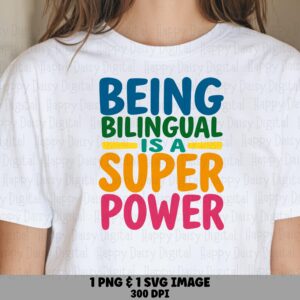 Bilingual Svg, Colorful Pride Design, Teacher Graphic | Png File, Print-Ready 300DPI, Commercial License, Tumbler Tote Mug