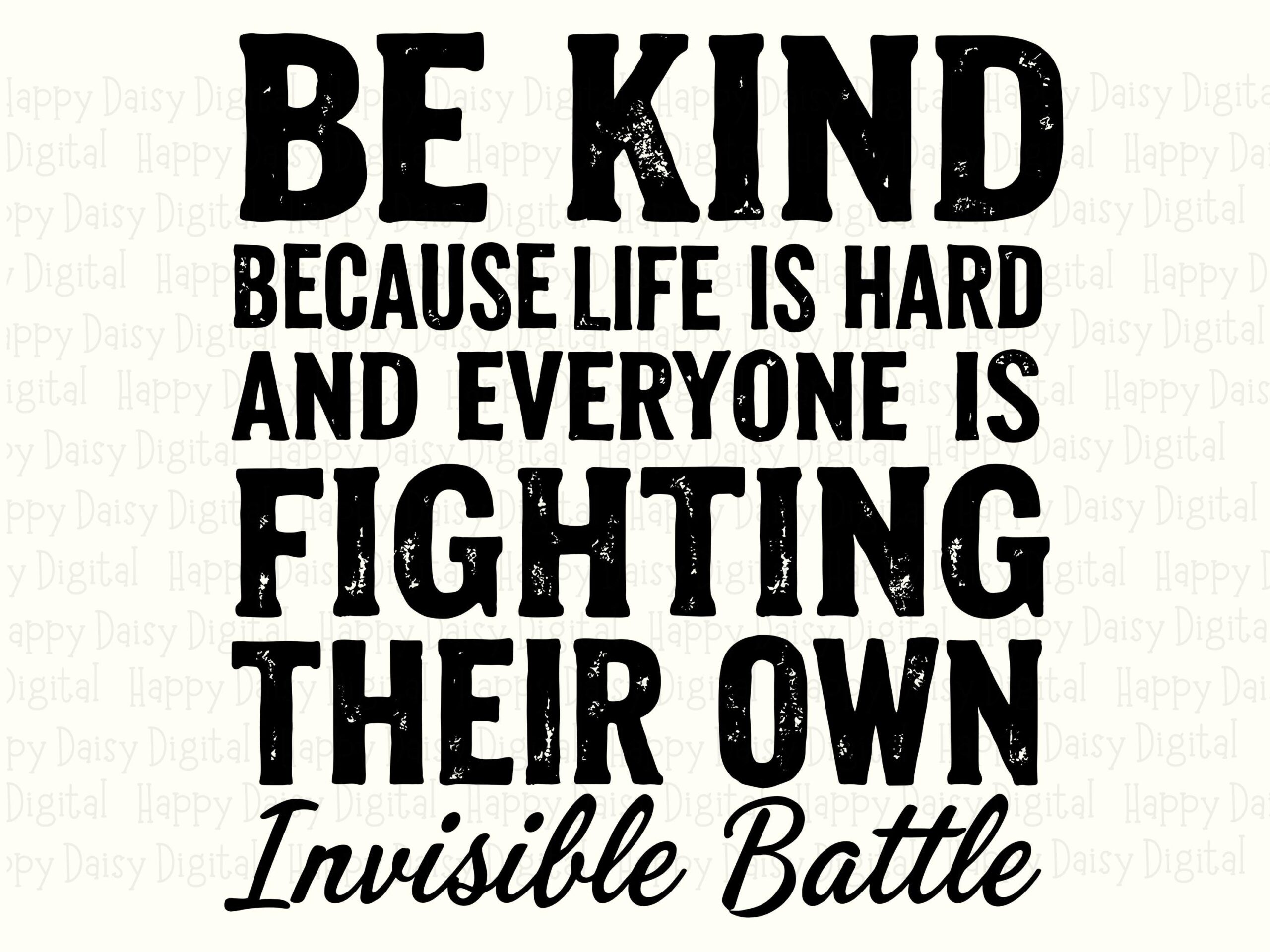Be Kind SVG, Distressed Script Quote Design | PNG Bundle, Commercial Use | Sublimation, Cricut Compatible - Image 2