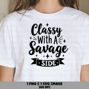 Classy Svg, Sassy Script Bundle | Banner And Sparkles Design, PNG Files, Commercial License