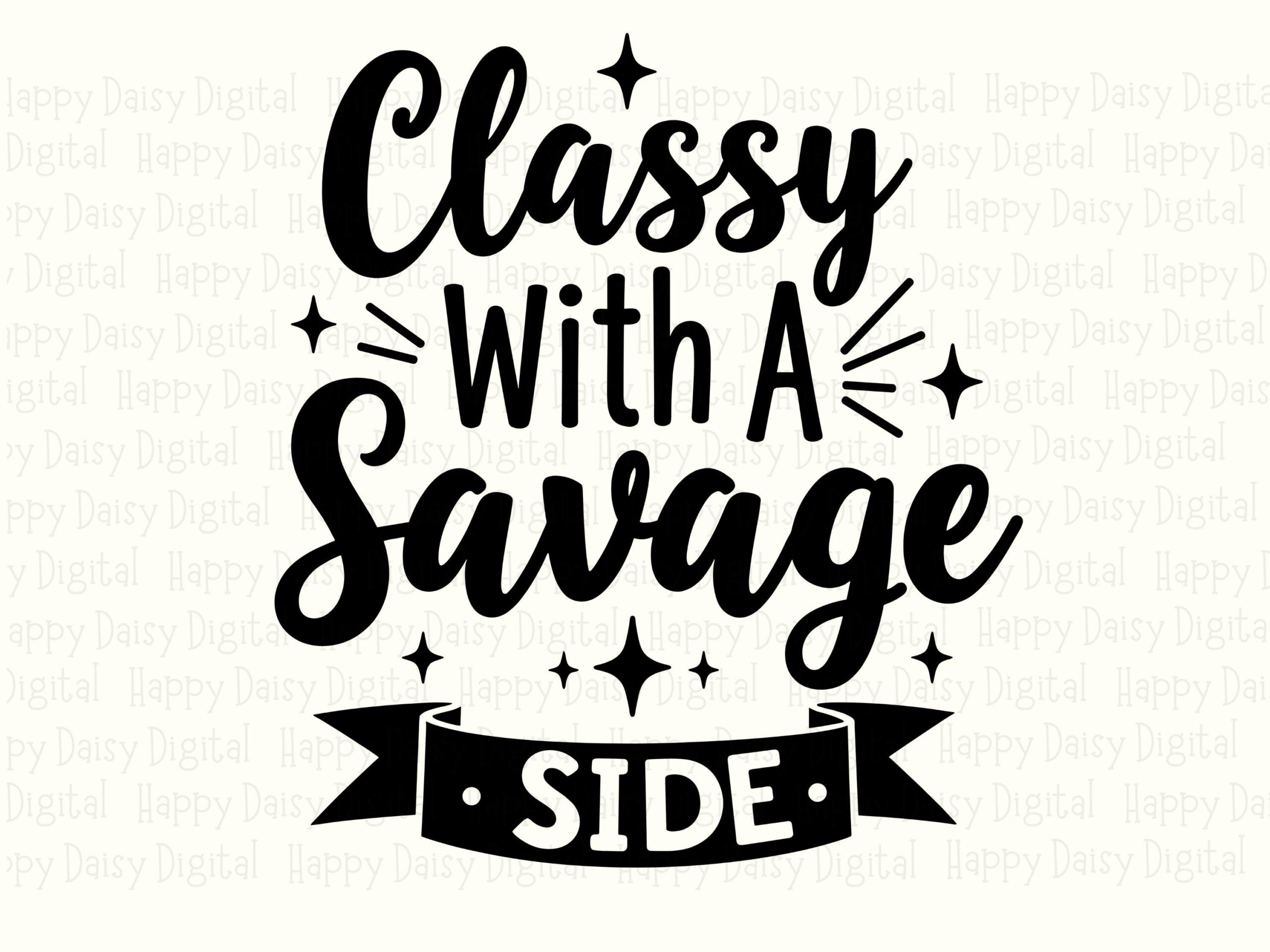 Classy Svg, Sassy Script Bundle | Banner And Sparkles Design, PNG Files, Commercial License - Image 2