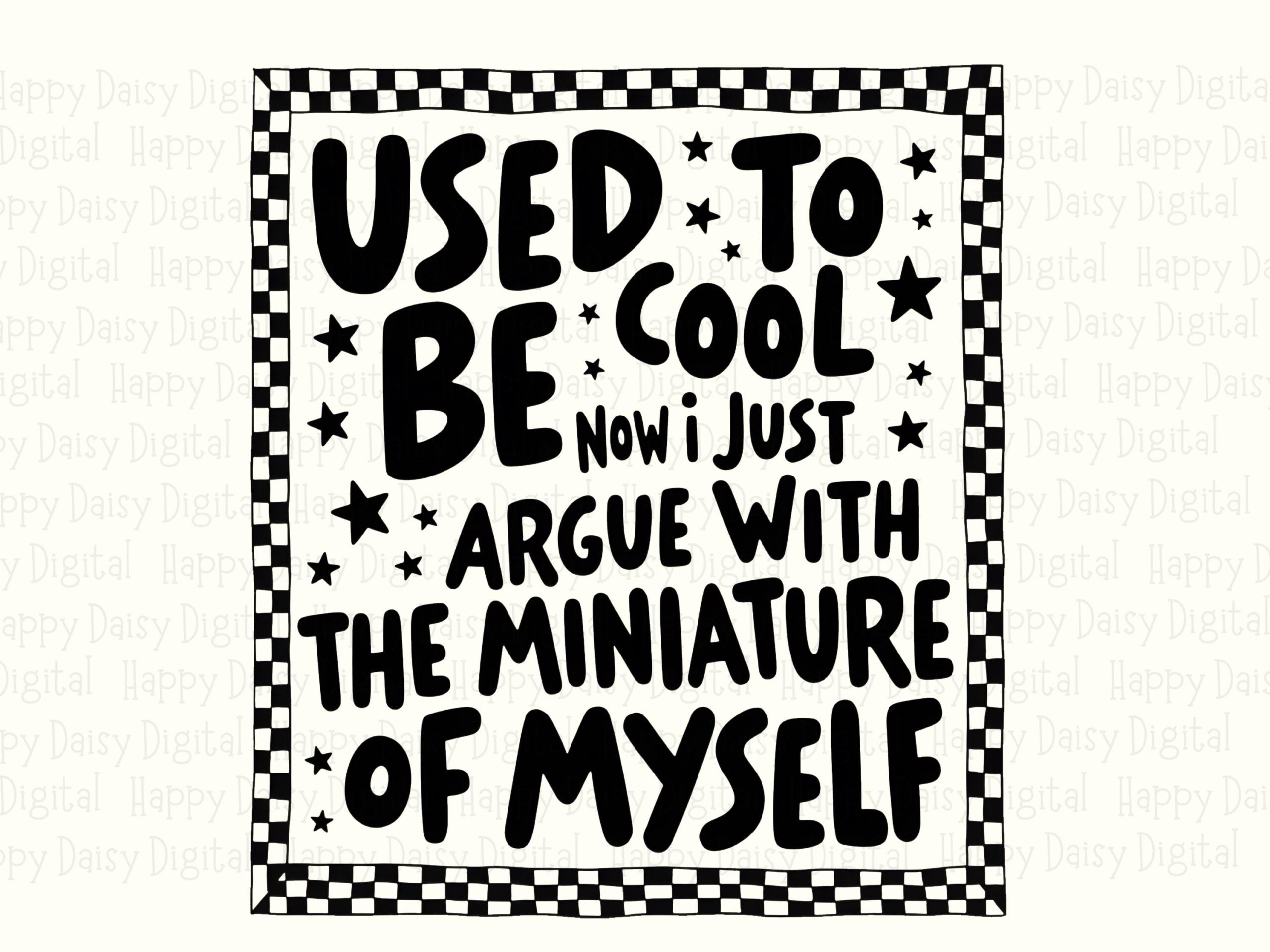 Used To Be Cool, Funny Mom Sublimation PNG, Checkerboard Frame Design | Transparent 300DPI | Commercial License - Image 2