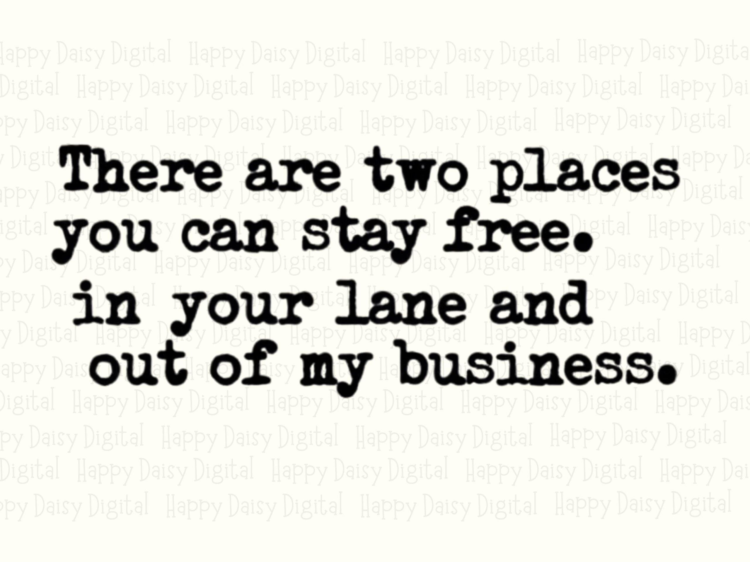 In Your Lane, Sassy Quote PNG Sublimation Design Bundle | Typewriter Black Text | DTF, Commercial Use, 300 DPI - Image 2