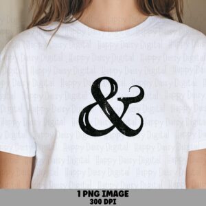 Ampersand Png, Decorative Symbol Graphic | Sublimation DTF Design, Transparent 300 DPI, Commercial License