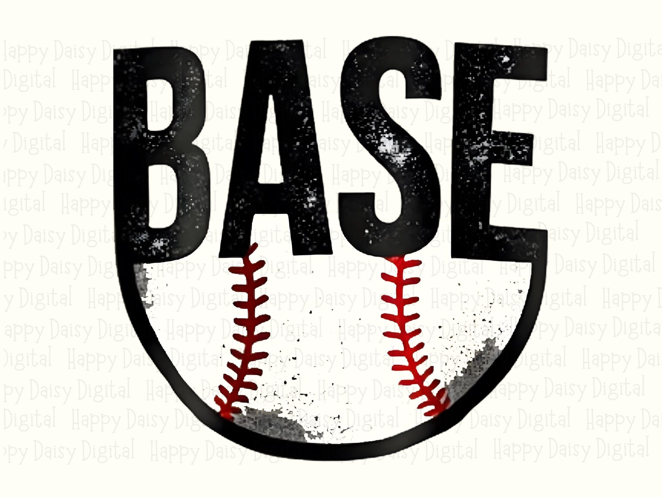 Base Stitch PNG, Distressed Stitched Word Art | Sublimation, Commercial Use, Transparent 300 DPI - Image 2