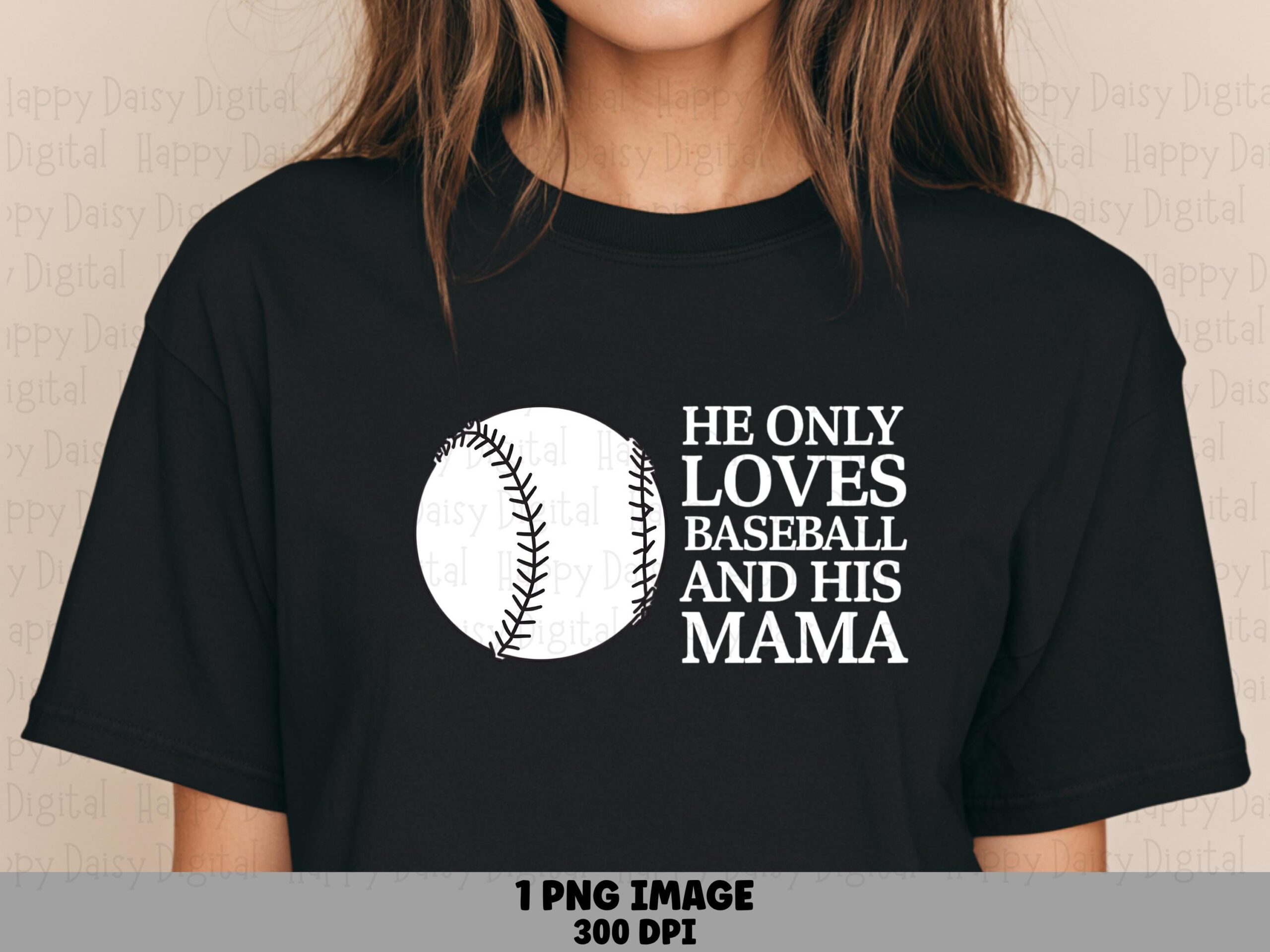 Baseball Mama, Sublimation PNG, 300 DPI Stitched Ball Graphic - Commercial Use, POD Ready, For Tees
