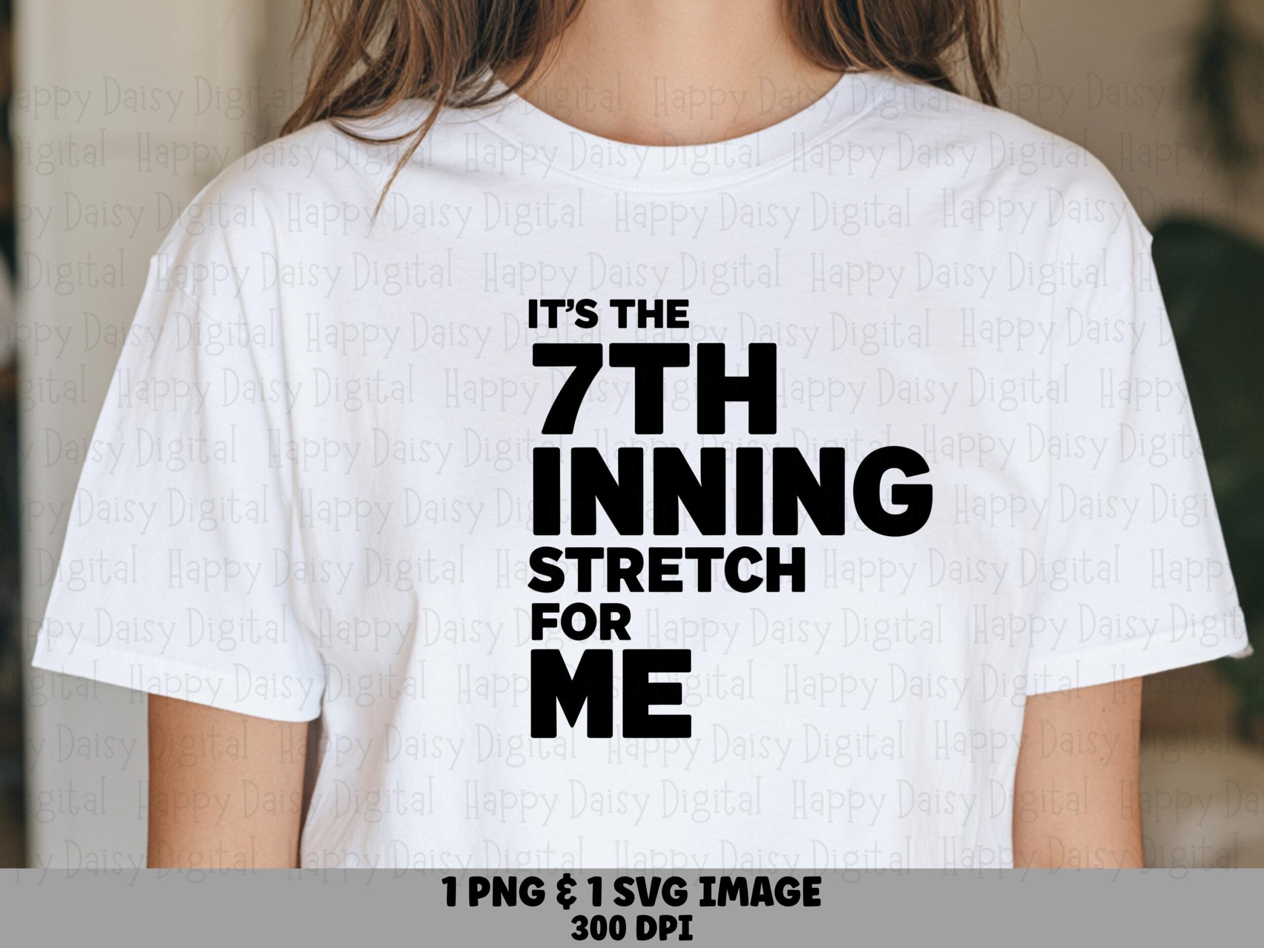 7th Inning, Bold Typography Baseball Quote PNG & SVG | Sublimation Files, Commercial Use - Print Ready, 300 DPI