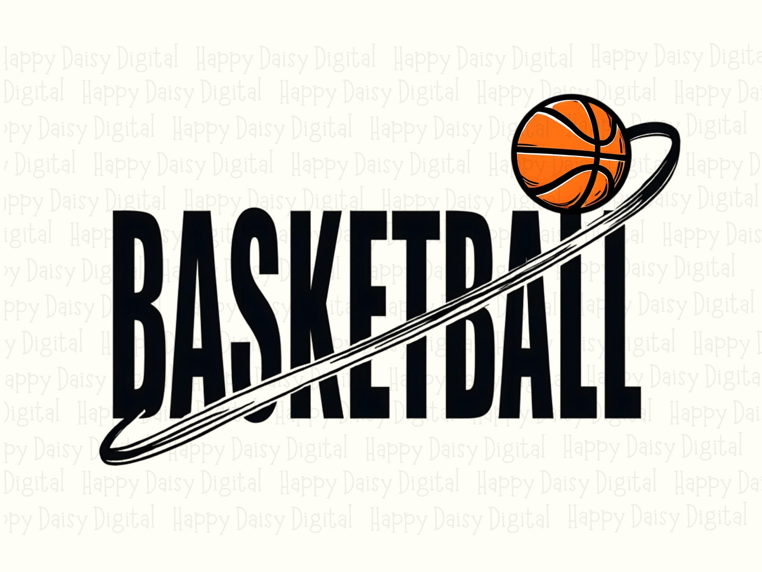 Basketball Swoosh, Bold Sport Logo PNG | Transparent Sublimation File | 300 DPI, Commercial License, POD - Image 2