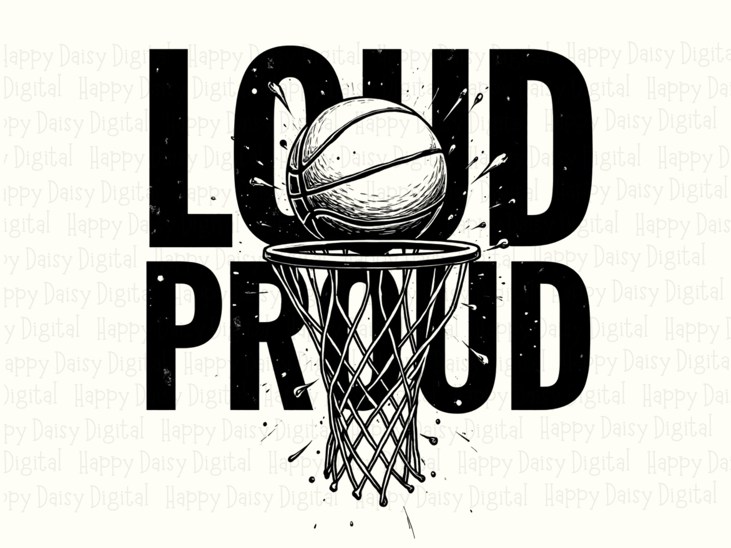Loud And Proud, Distressed Basketball Sublimation PNG | Commercial Use, 300 DPI - Clipart - Image 2