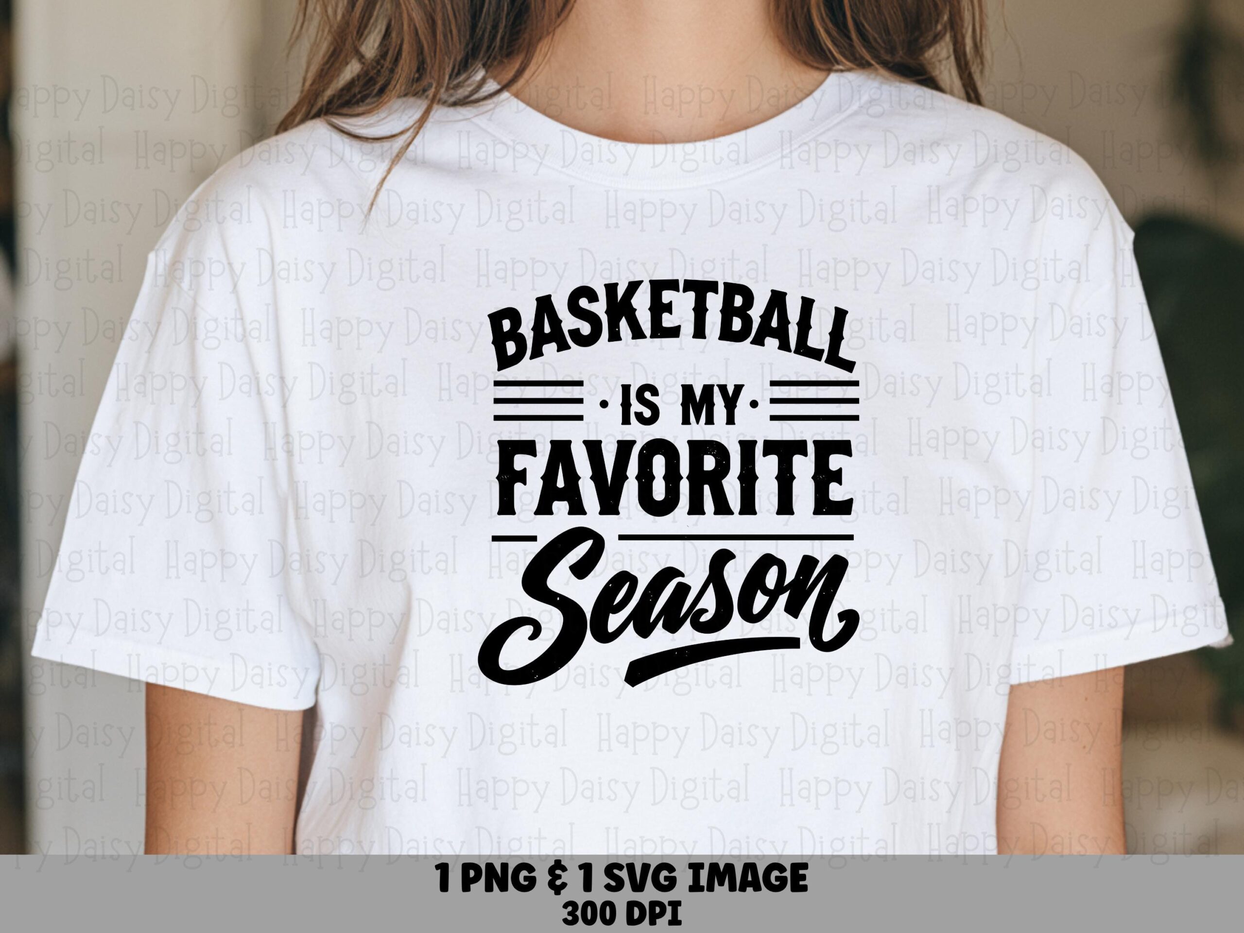 Favorite Season, Arched Cursive Basketball Design PNG & SVG, Sublimation Clipart - Commercial Use, 300 DPI