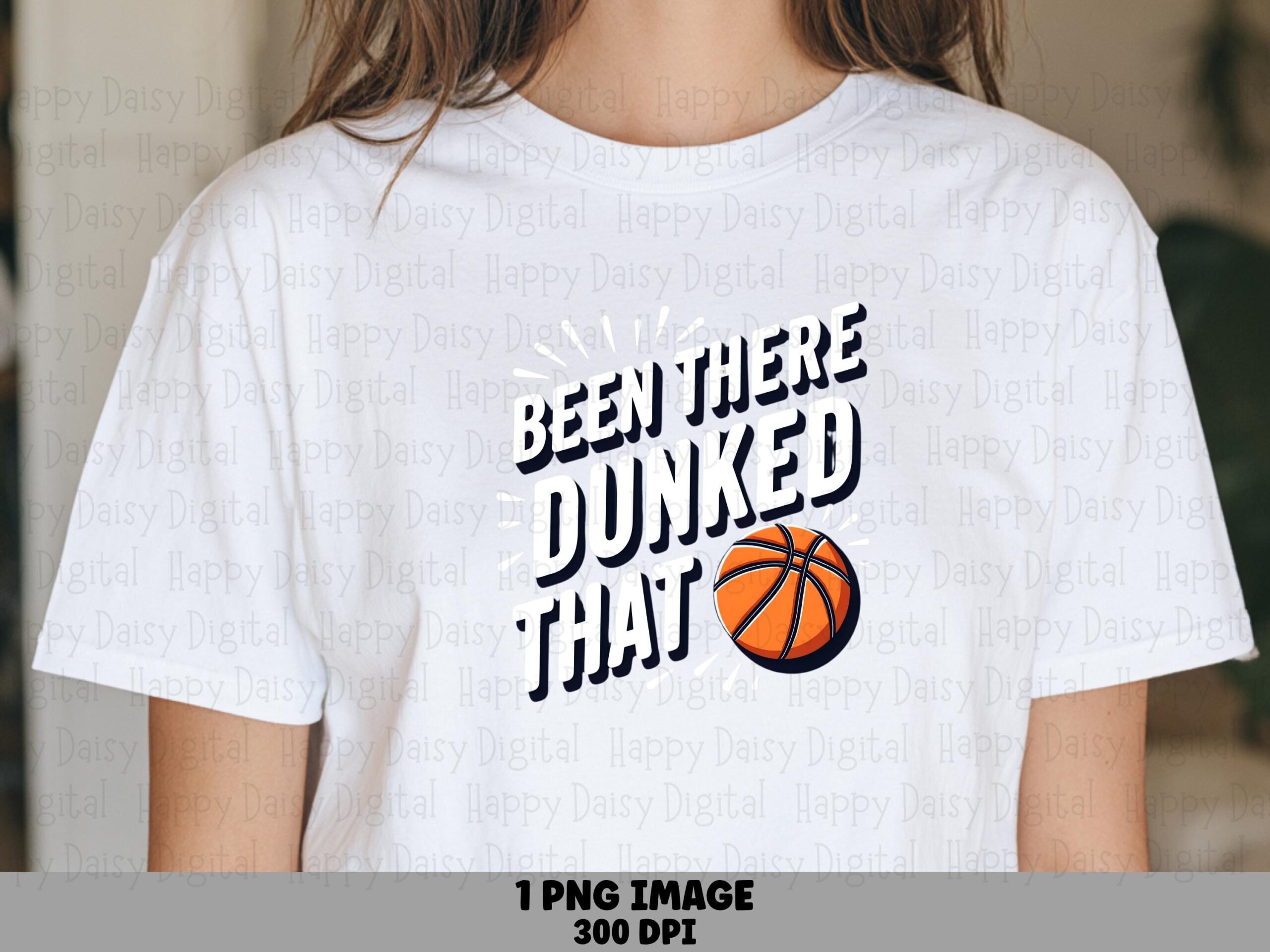 Dunked That PNG, Bold Navy Basketball Graphic | Sublimation Commercial License, 300 DPI Transparent