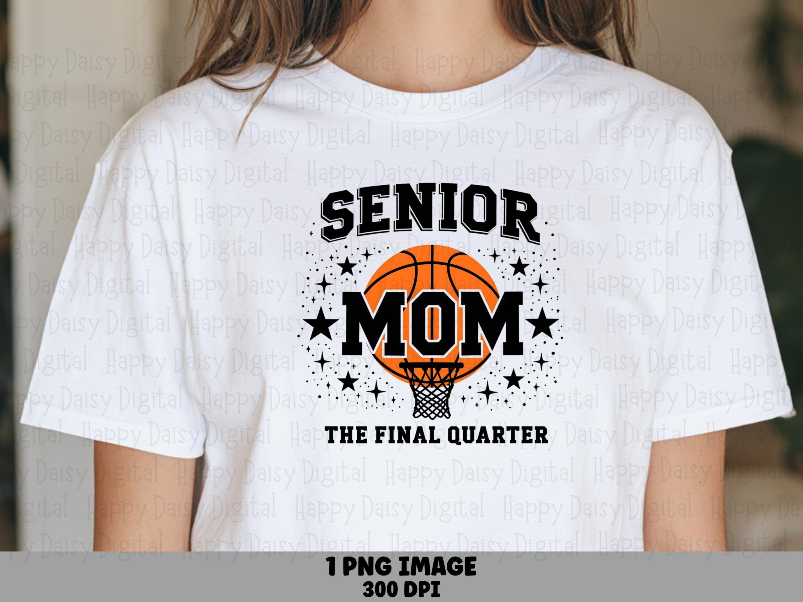 Senior Mom, Basketball Sublimation PNG | Commercial Use, 300 DPI, Transparent Background - The Final Quarter Design
