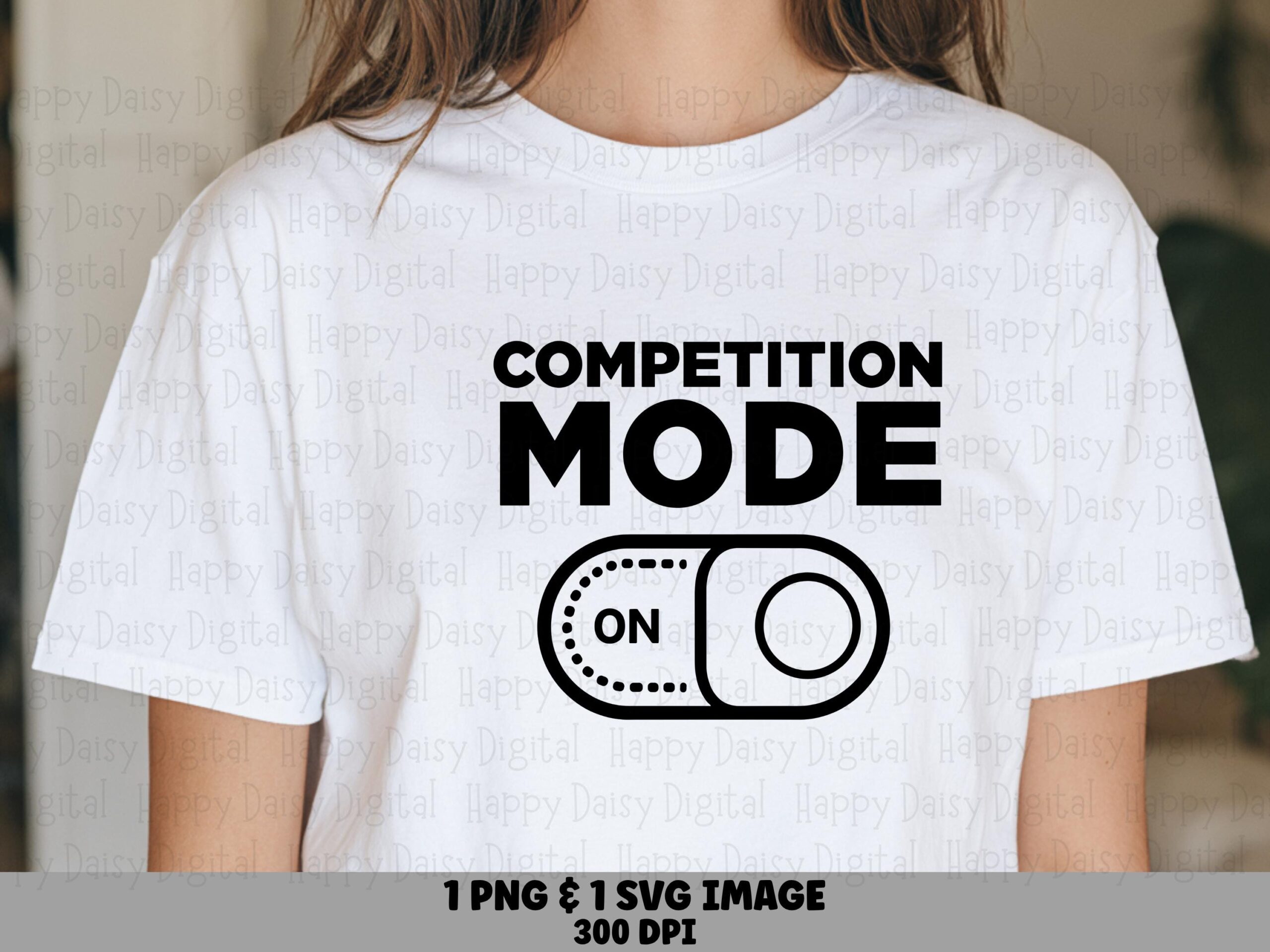 Competition Mode, Bold Toggle Switch Clipart PNG & SVG | Black Stacked Text Sublimation, 300 DPI, Commercial Use