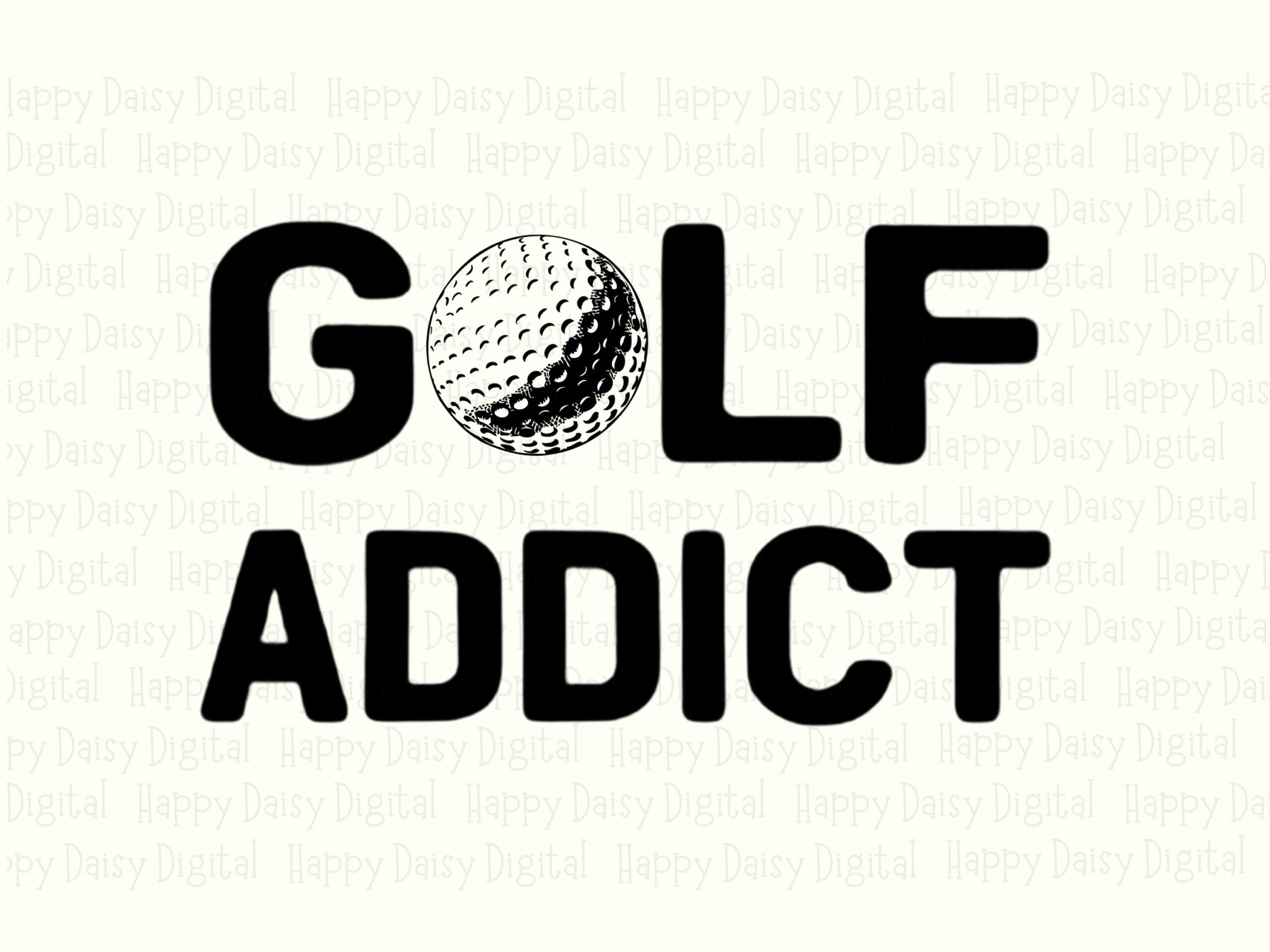 Golf Addict, Bold Block Text PNG, Textured Ball Graphic | Sublimation File | Commercial Use, 300 DPI Print-Ready - Image 2