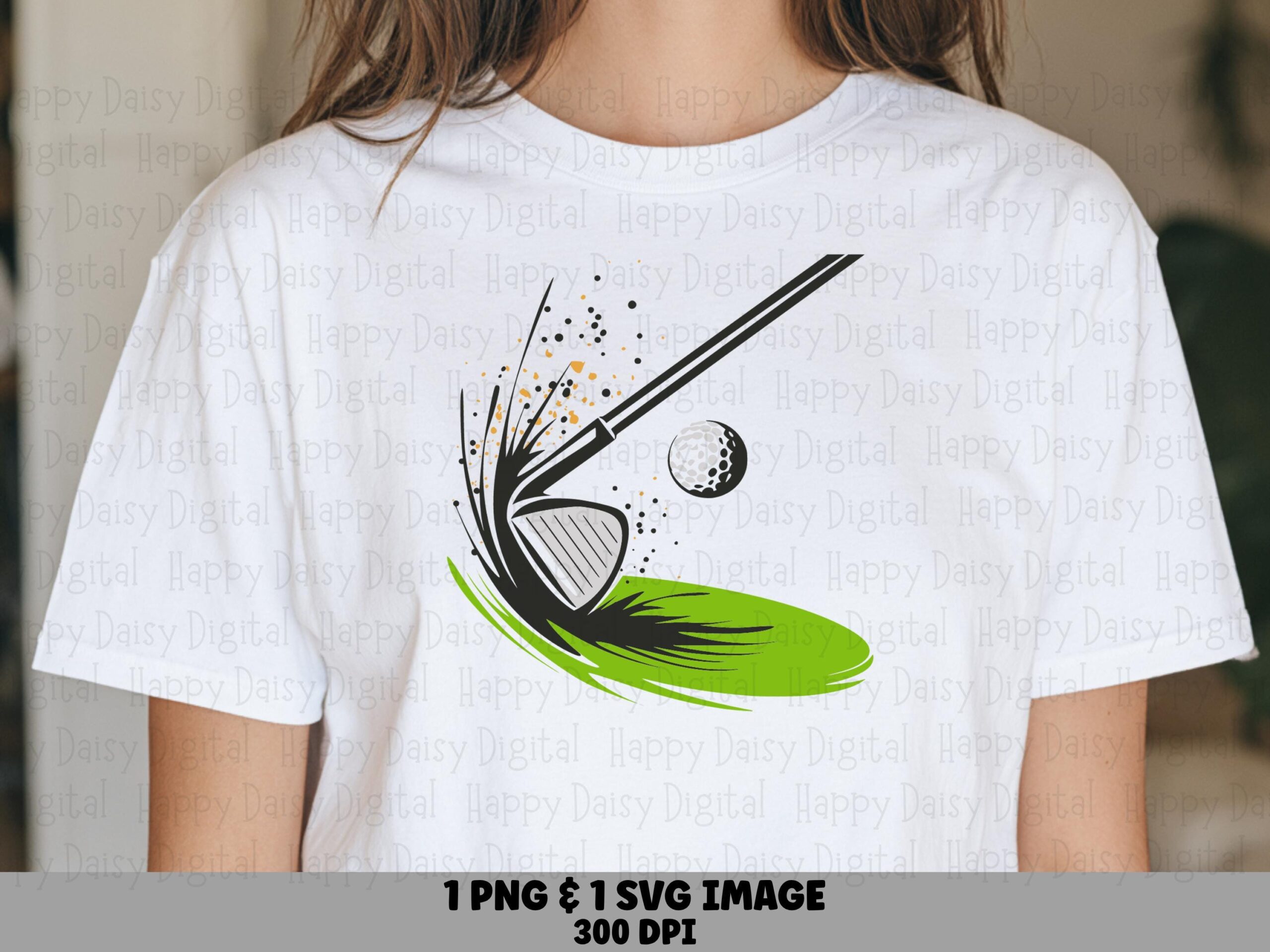 Golf Swing, Green Grass Swoosh Club Clipart | PNG SVG, Commercial Use, Sublimation, Print Ready 300 DPI Files