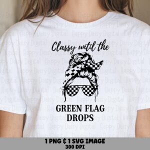 Green Flag Drops, Racing Quote Design - PNG SVG Files | 300 DPI, Commercial Use, Checkered Bandana