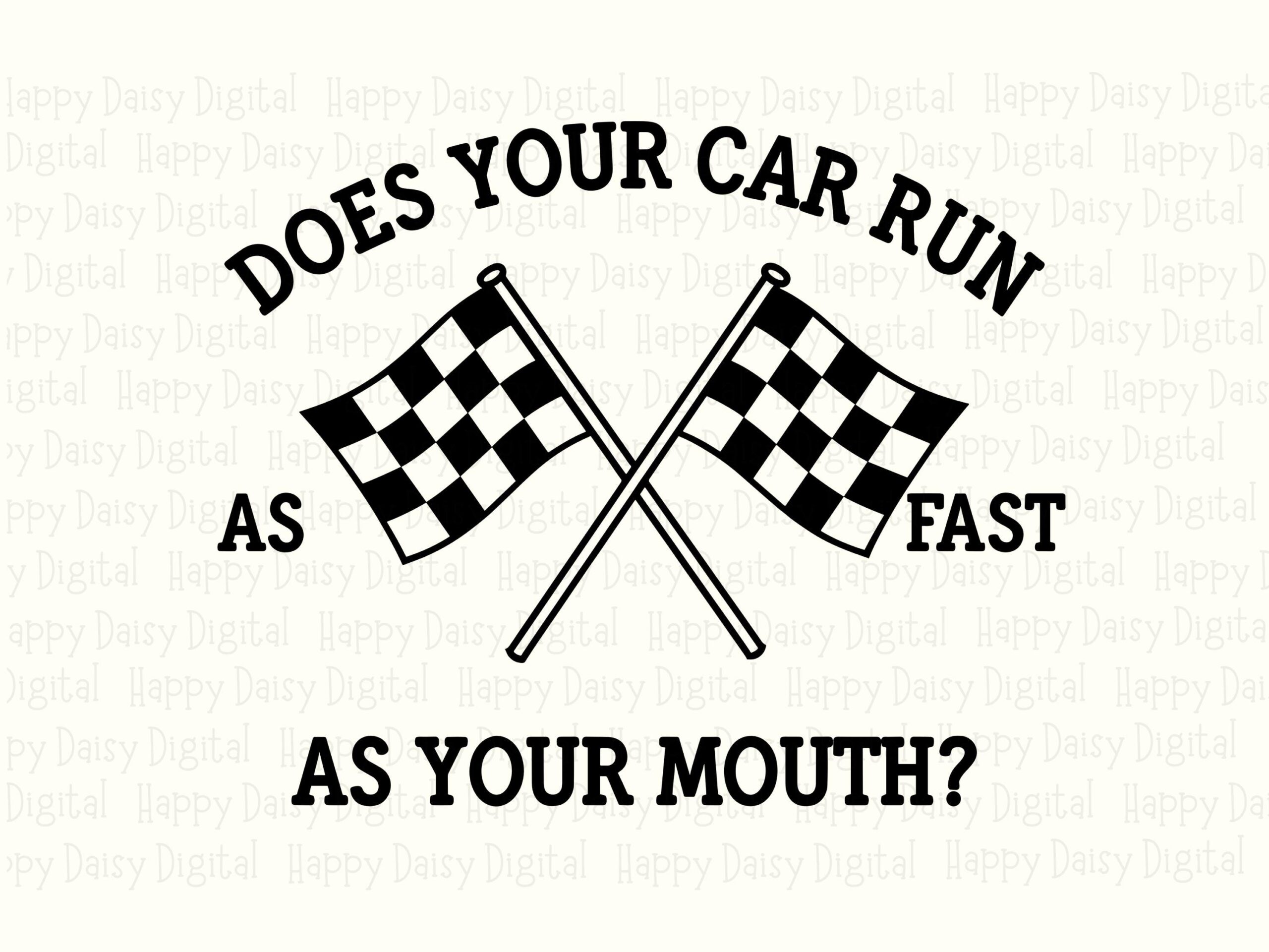 Car Mouth PNG Design, Racing Quote Clipart - Checkered Flags Graphic | SVG File, Sublimation License - Image 2