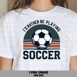 Soccer Badge PNG, Retro Sunset Emblem | Sublimation Design, Commercial Use, Transparent BG, Print Ready