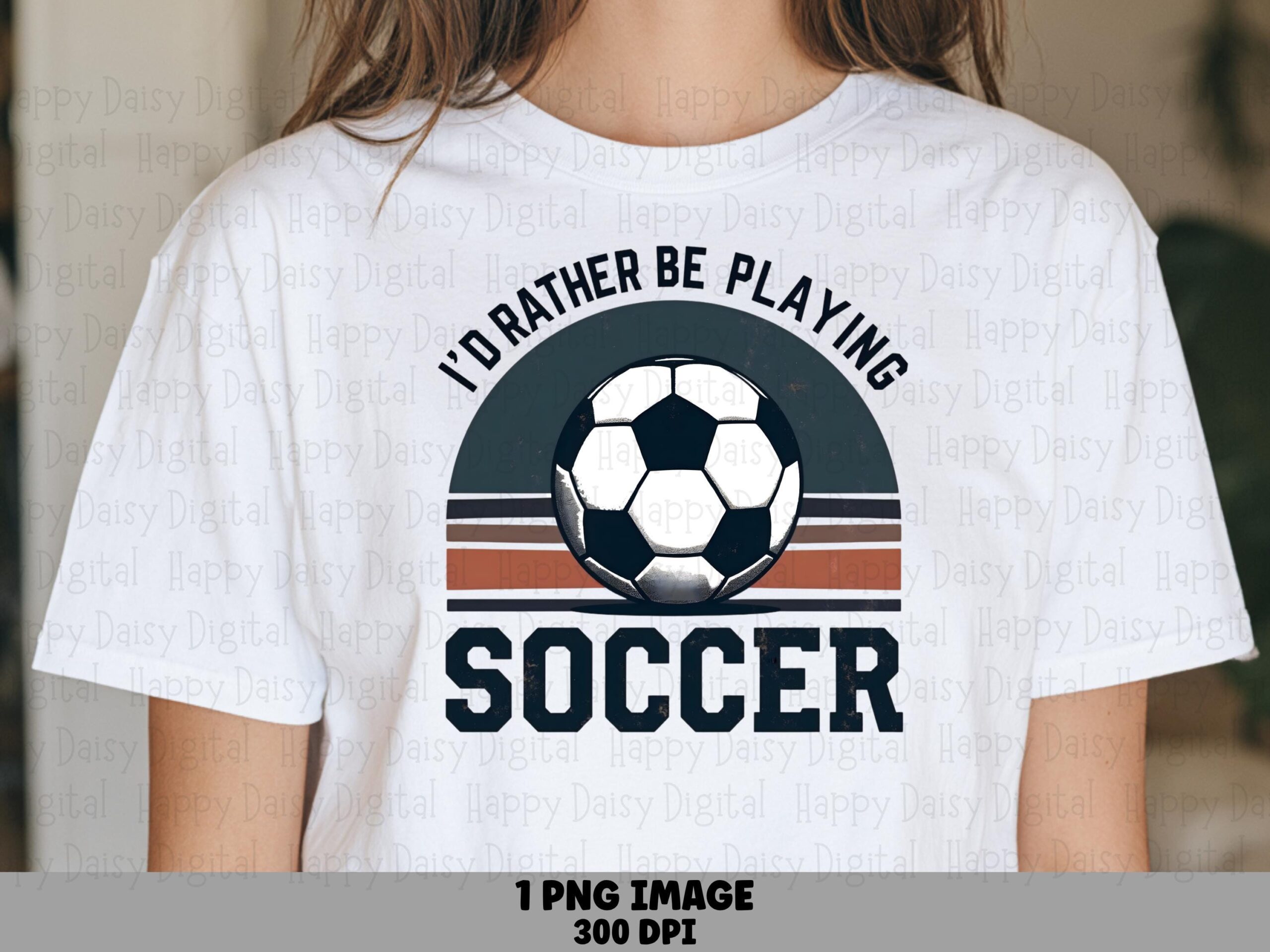 Soccer Badge PNG, Retro Sunset Emblem | Sublimation Design, Commercial Use, Transparent BG, Print Ready