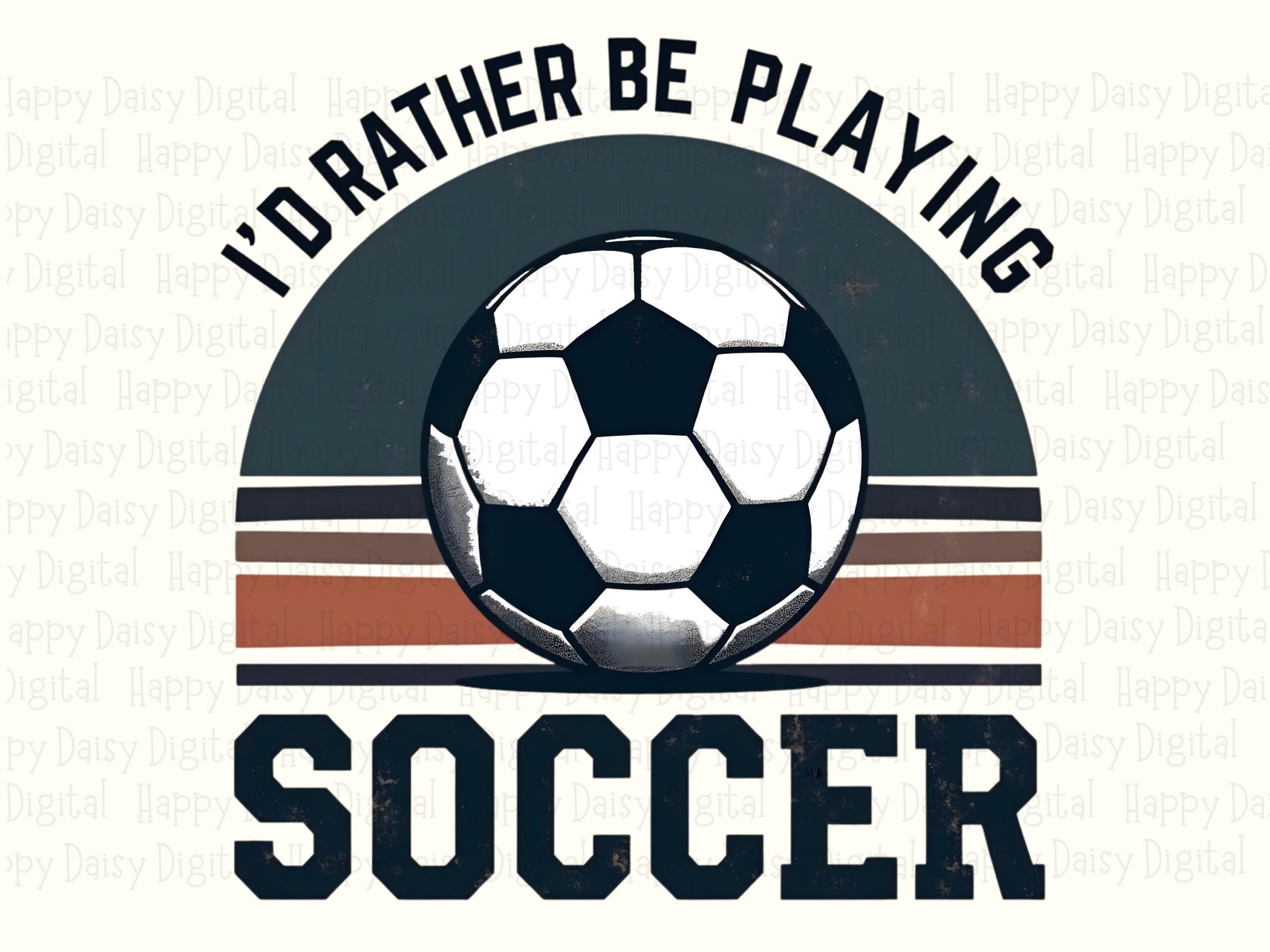Soccer Badge PNG, Retro Sunset Emblem | Sublimation Design, Commercial Use, Transparent BG, Print Ready - Image 2