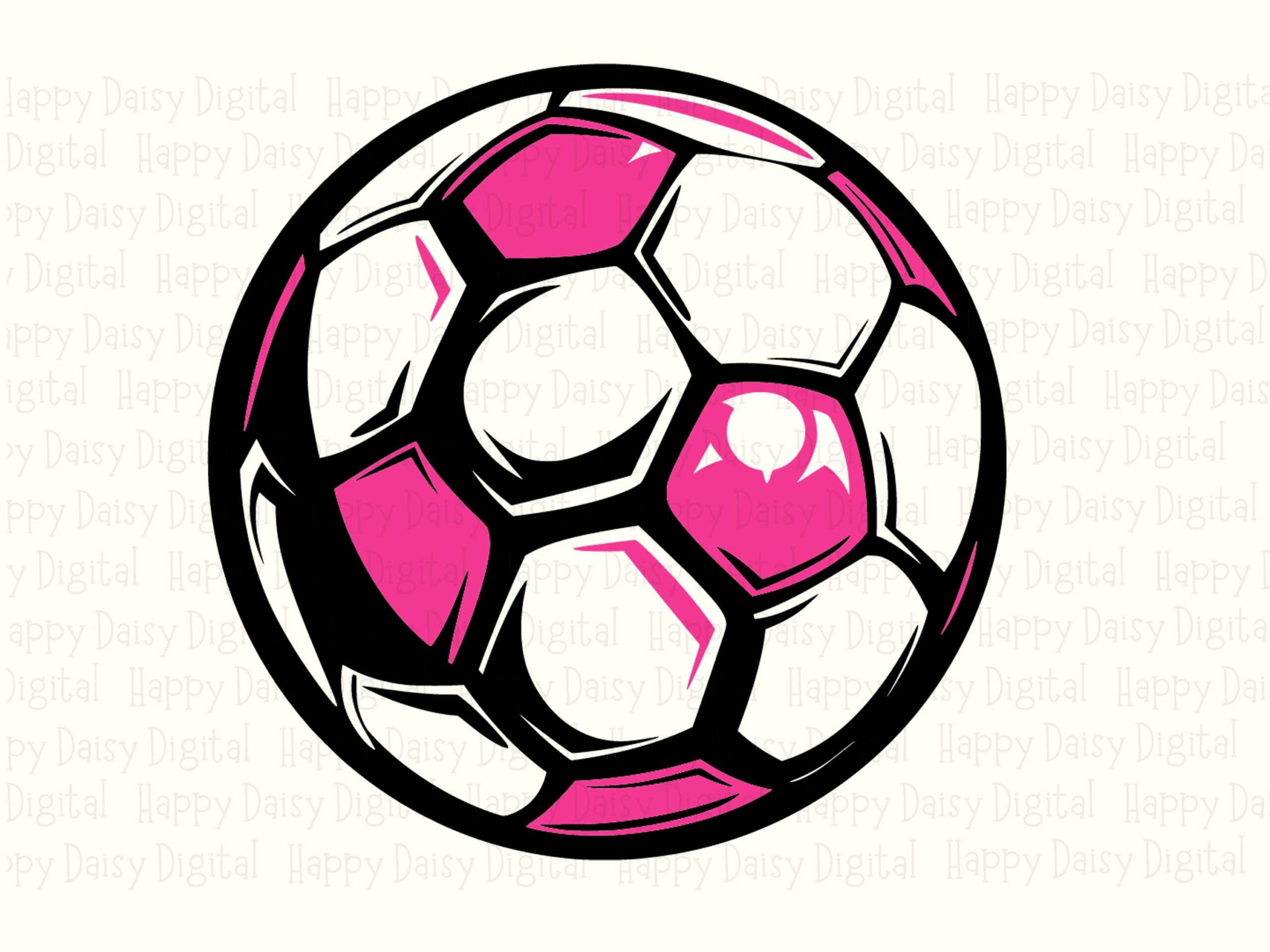 Soccer Ball, Pink Panel Clipart PNG SVG | Sublimation Ready, Commercial Use, T-Shirt Mockup, Cricut Compatible - Image 2