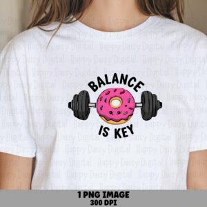 Key Donut PNG Design, Fitness Pun Sublimation Graphic | 300 DPI Transparent File, Print-Ready Commercial Use