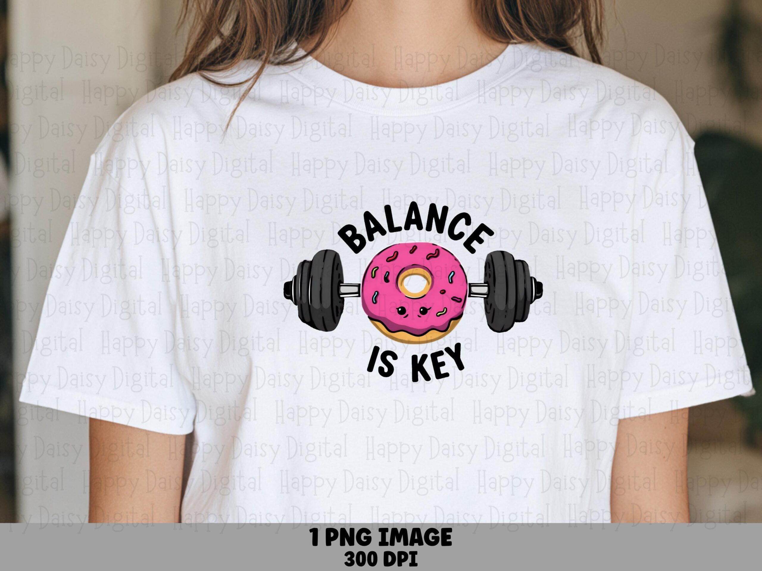 Key Donut PNG Design, Fitness Pun Sublimation Graphic | 300 DPI Transparent File, Print-Ready Commercial Use