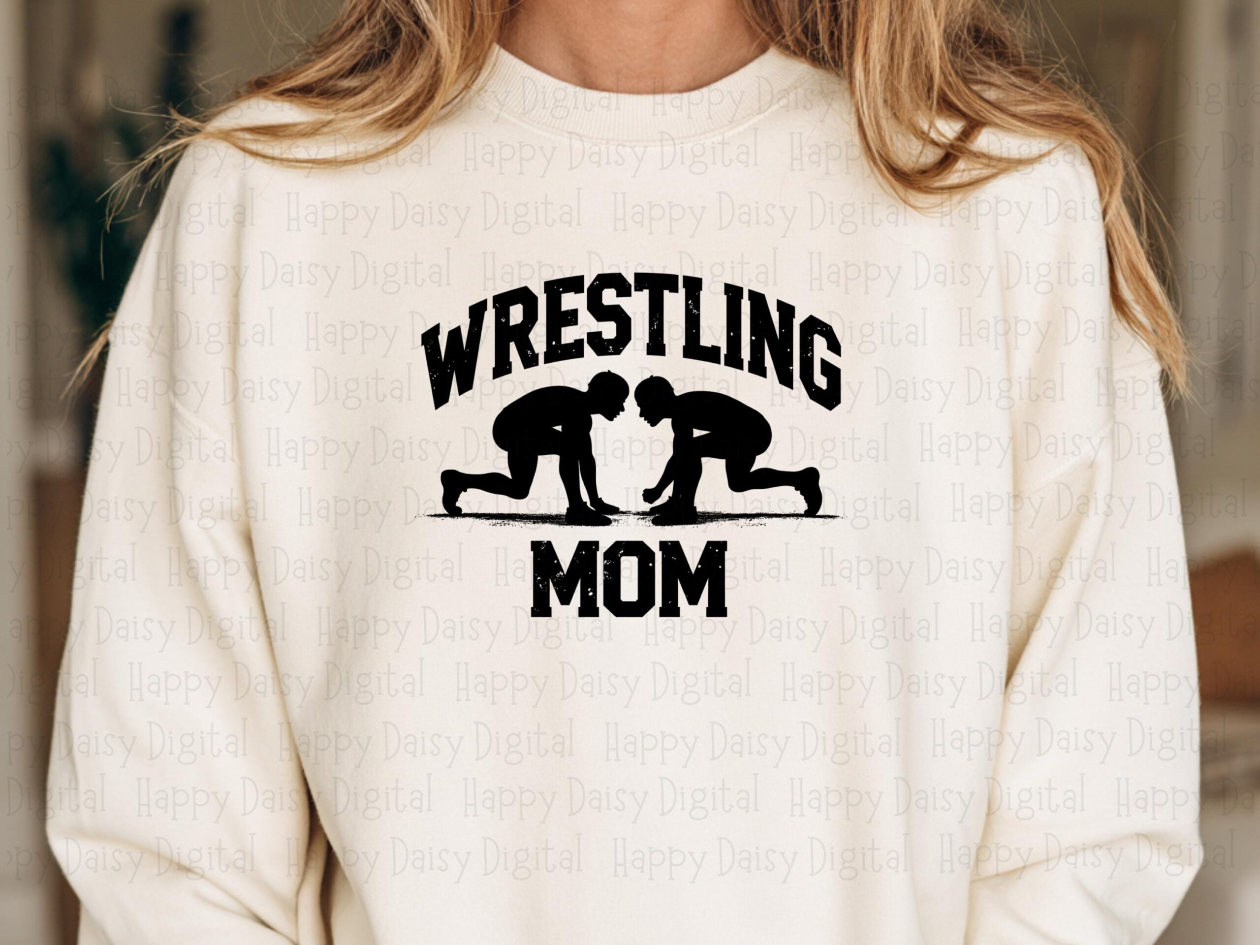 Wrestling Mom, Collegiate Arch PNG | Dual Silhouette, Transparent 300 DPI - Commercial Use - Image 2