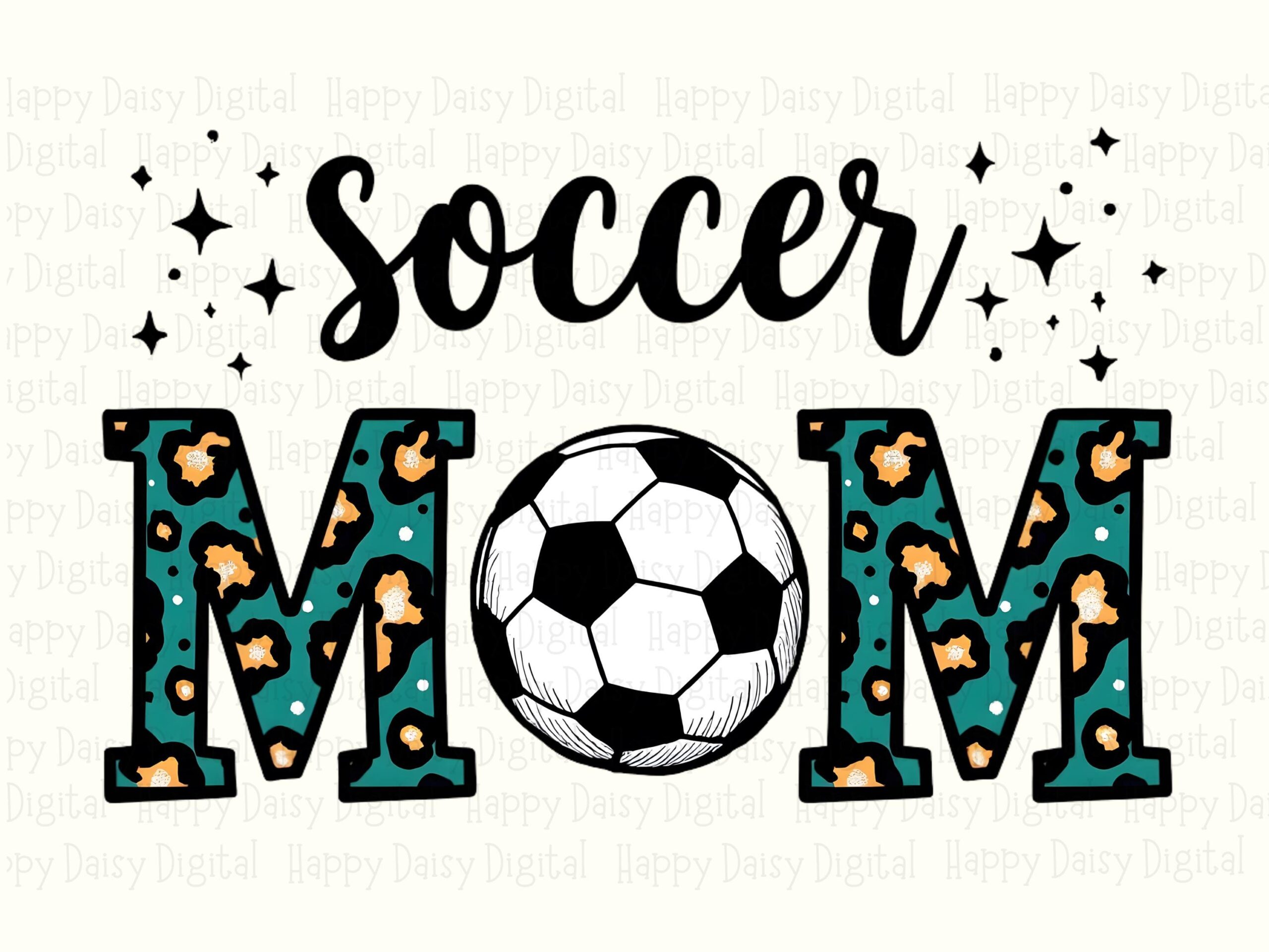 Soccer Mama, Leopard Pink Plaid PNG | Sublimation Graphic, Ball Cleat Accents, Hearts Stars, 300 DPI Commercial Use - Image 2