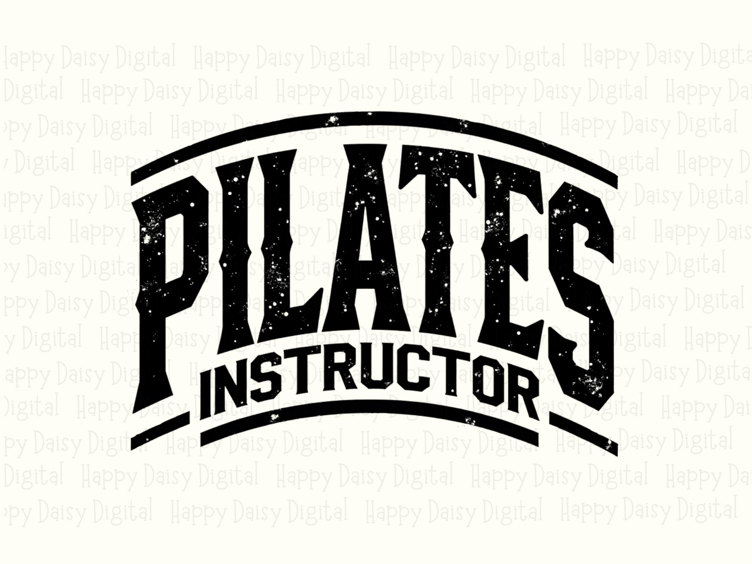 Pilates Instructor, Distressed Badge PNG | Sublimation Commercial Use | 300DPI, Transparent Background, Clipart - Image 2