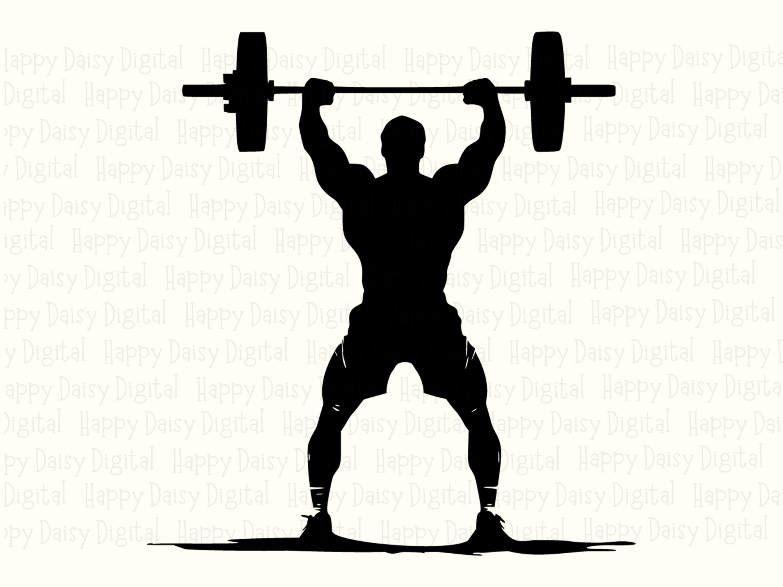 Weightlifting, Silhouette Strongman Graphic PNG & SVG | Transparent Background, 300 DPI - Commercial Use - Image 2
