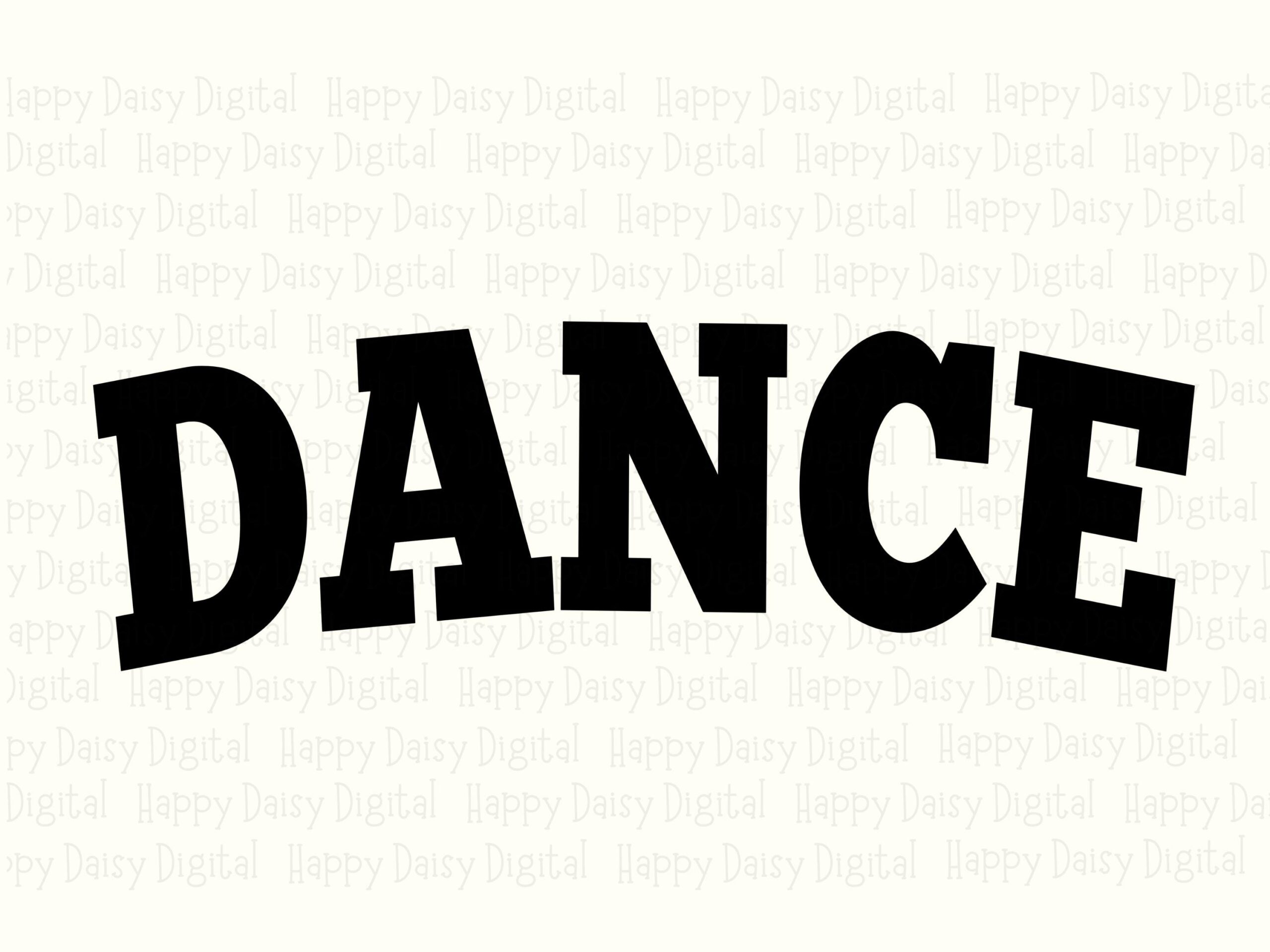 Dance Block Letters, Bold Varsity PNG | Transparent 300 DPI File, Sublimation Friendly | Commercial Use - Image 2